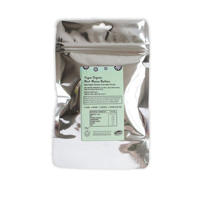Mint Mania Dark Chocolate Buttons 100g - The Raw Chocolate Company