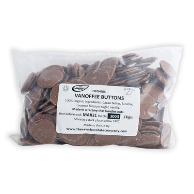 Vanoffee Chocolate Buttons 1kg - The Raw Chocolate Company