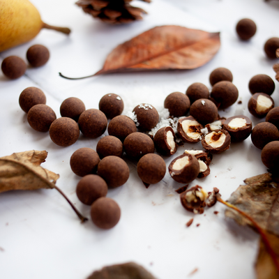 Salty Chocolate Hazelnuts - The Raw Chocolate Company