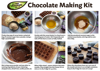 Chocolate Making Kit with Silicon Mould (Gift Hamper optional) - The Raw Chocolate Company